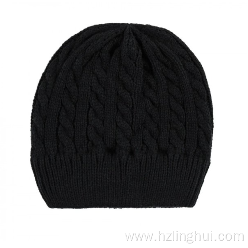 Stripe Beanies Soft Knit Cuffed Beanie Cap Winter